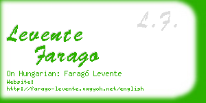 levente farago business card